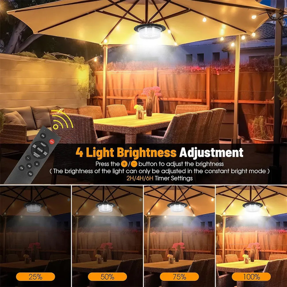 3000LM Black Solar Shed Light with 244 LEDs, Remote Control, 5 Modes, IP65 Waterproof