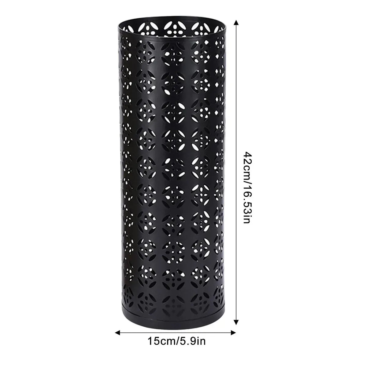 Multifunctional Black Metal Flower Storage Bucket Umbrella Holder Rack 1060x410mm