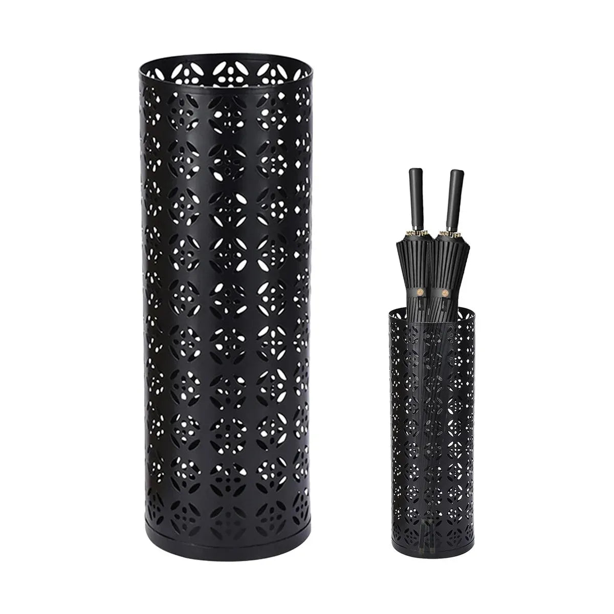 Multifunctional Black Metal Flower Storage Bucket Umbrella Holder Rack 1060x410mm