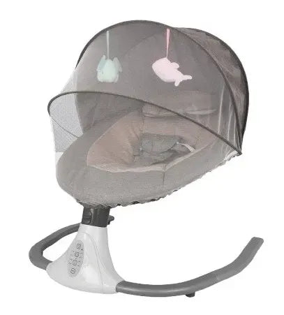 Electric Baby Bouncer Swing Chair Cradle Rocker Grey 65x70x53cm with Music Toys