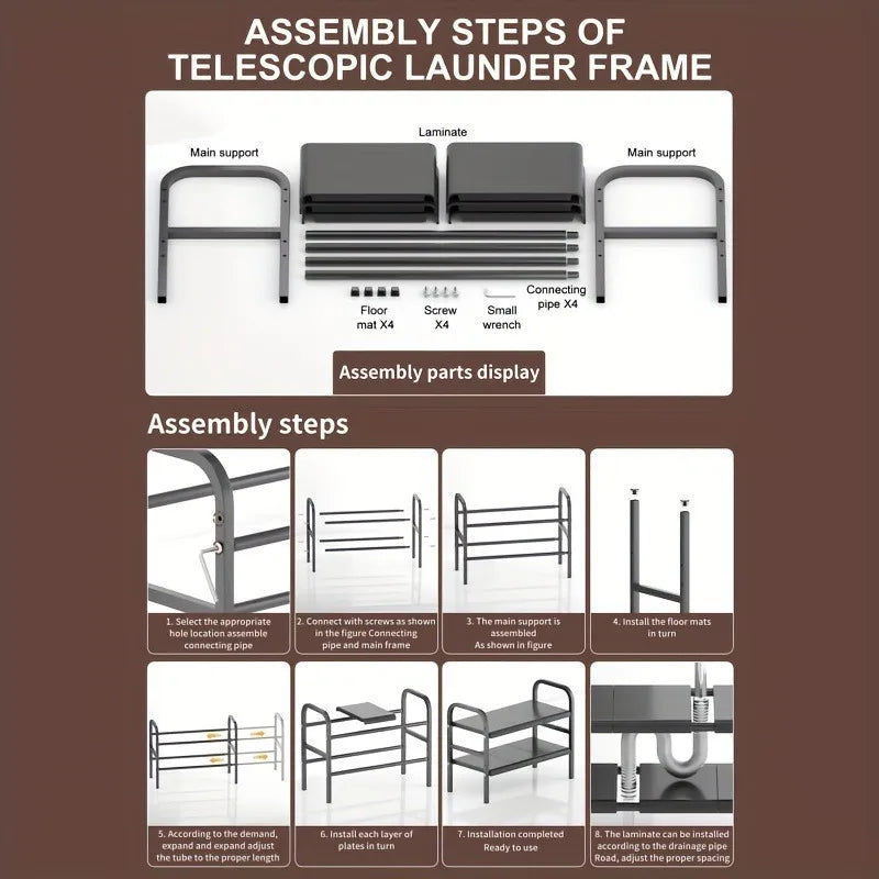 Expandable Under Sink Organizer Set 8 Panel