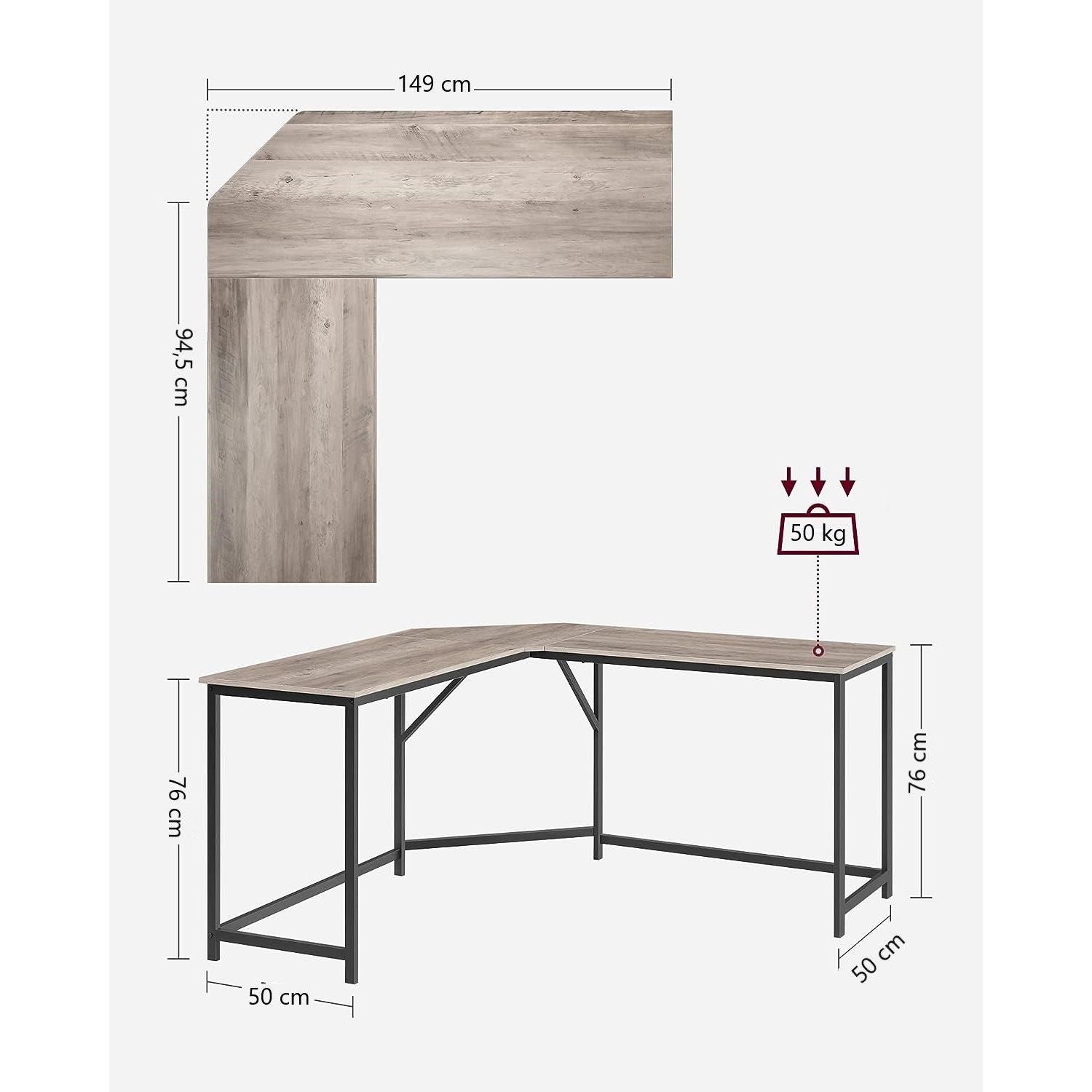L-Shaped Computer Corner Desk Home Office