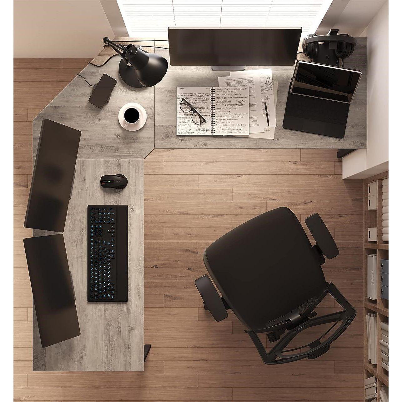 L-Shaped Computer Corner Desk Home Office