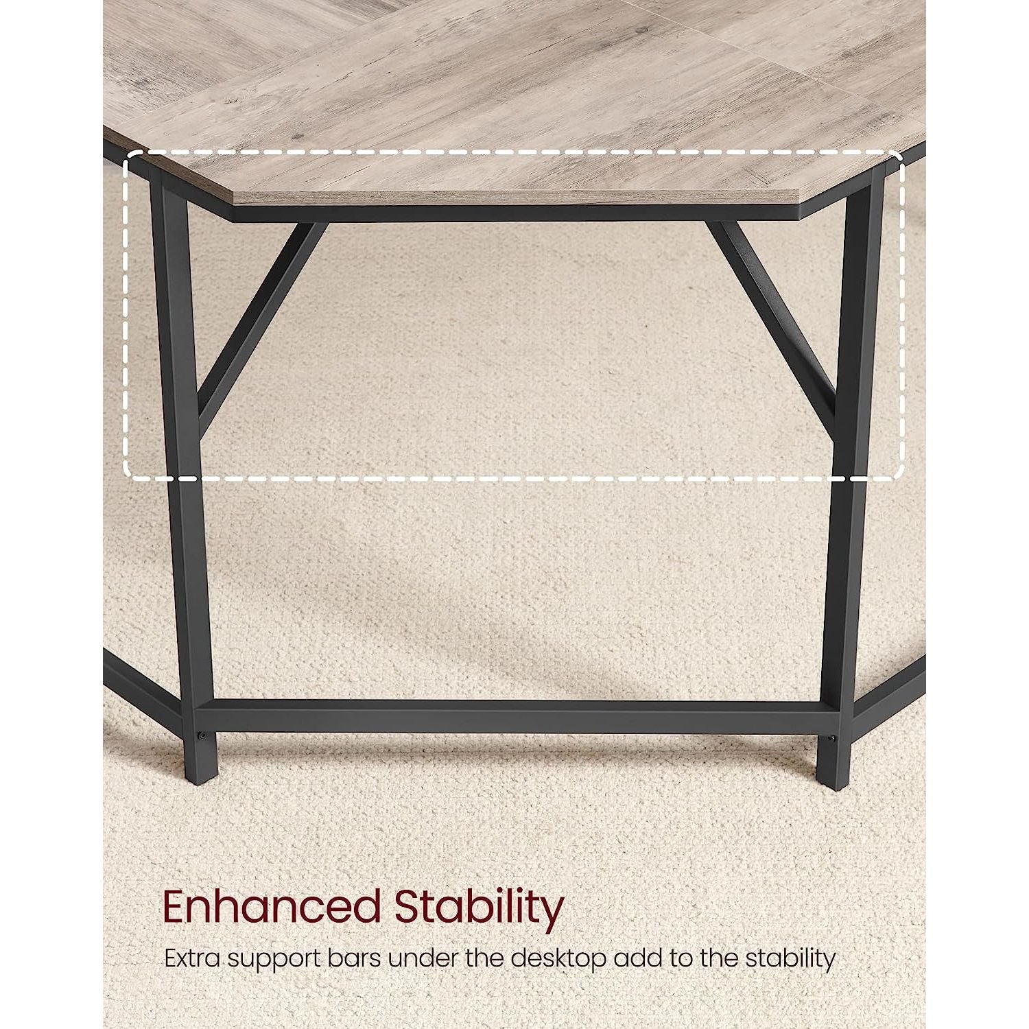 L-Shaped Computer Corner Desk Home Office