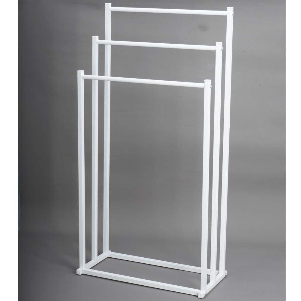 3 Tier Metal Freestanding Towel Rack Rail Holder Drying Stand