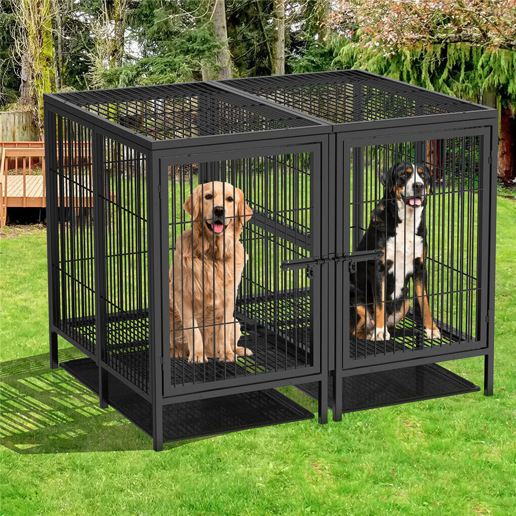 52 XXXL Heavy Duty Dog Cage Large Breed Kennel on Wheels