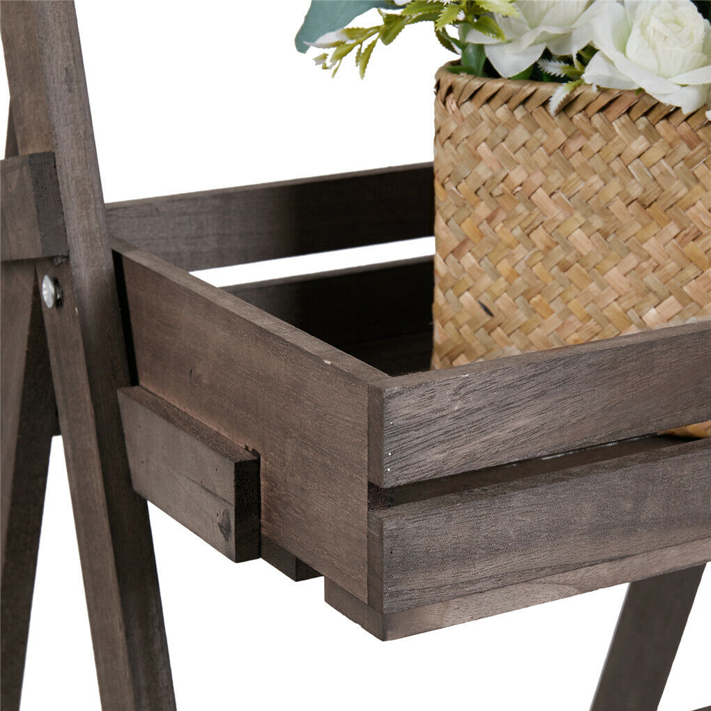 Vintage Wooden Chalkboard Easel 38x50CM with 3 Shelves