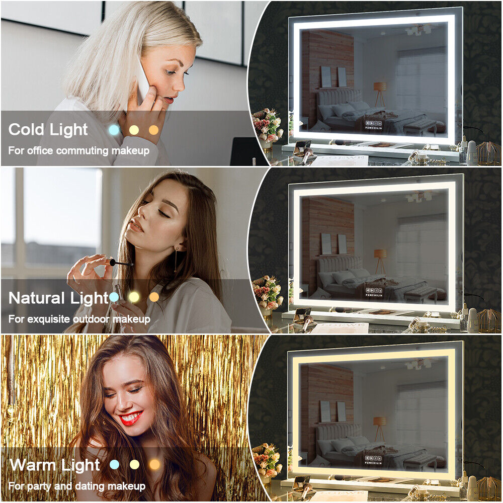 LED Makeup Mirror Bluetooth Touch Sensor Hollywood Vanity
