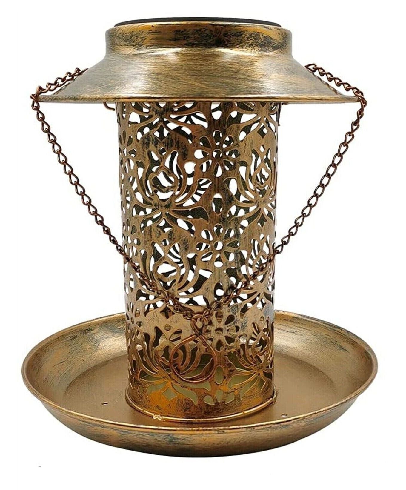 Solar Bird Seed Feeder Hanging Outdoor Garden