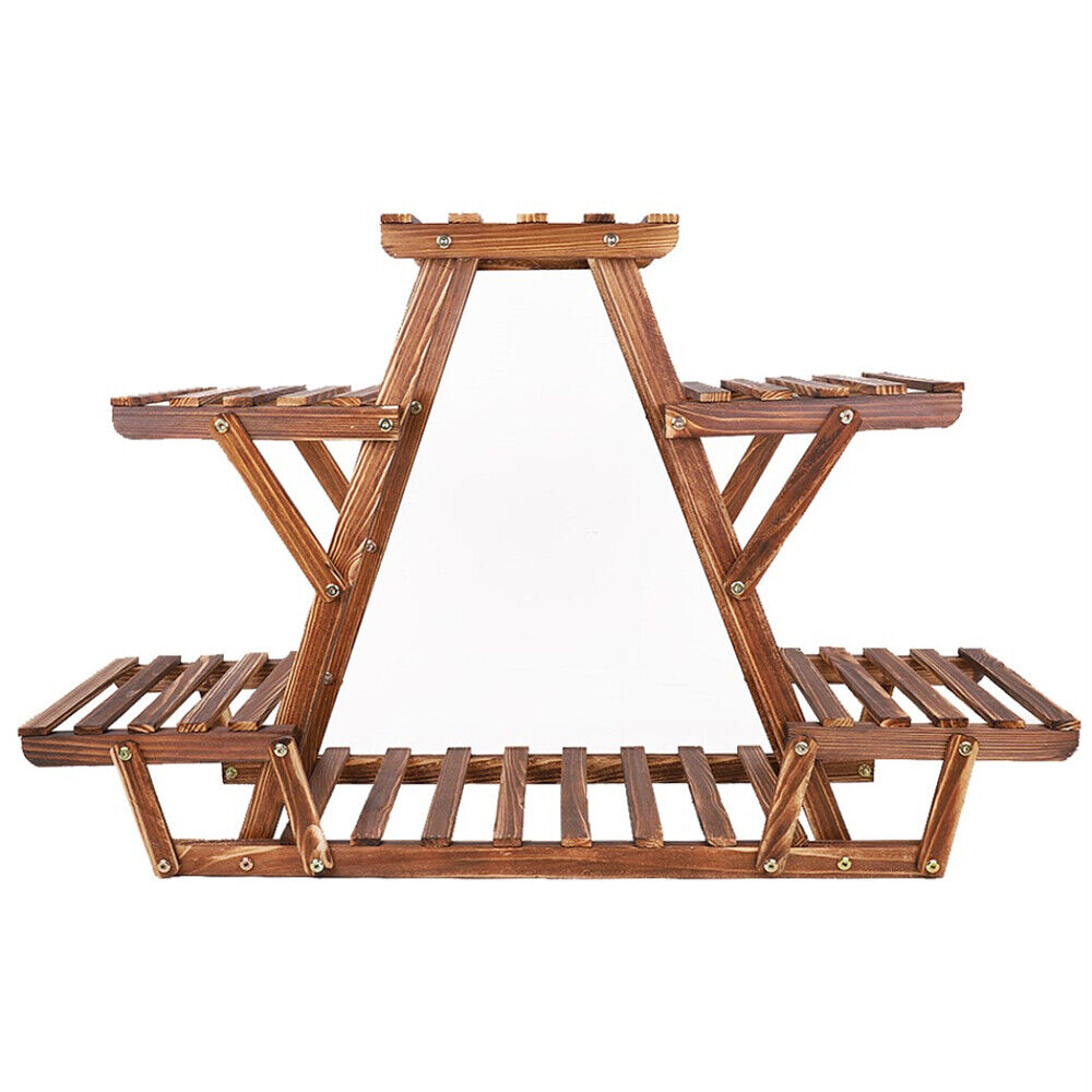 Wooden 6 Tier Plant Stand A-Frame Flower Pot Display Organizer