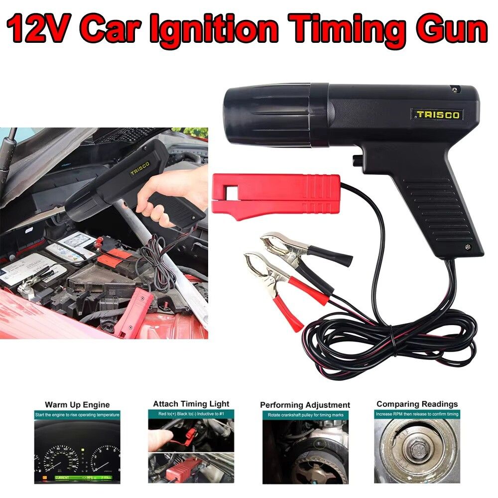 Universal 12V Ignition Timing Light Strobe Lamp 1.36m Cable