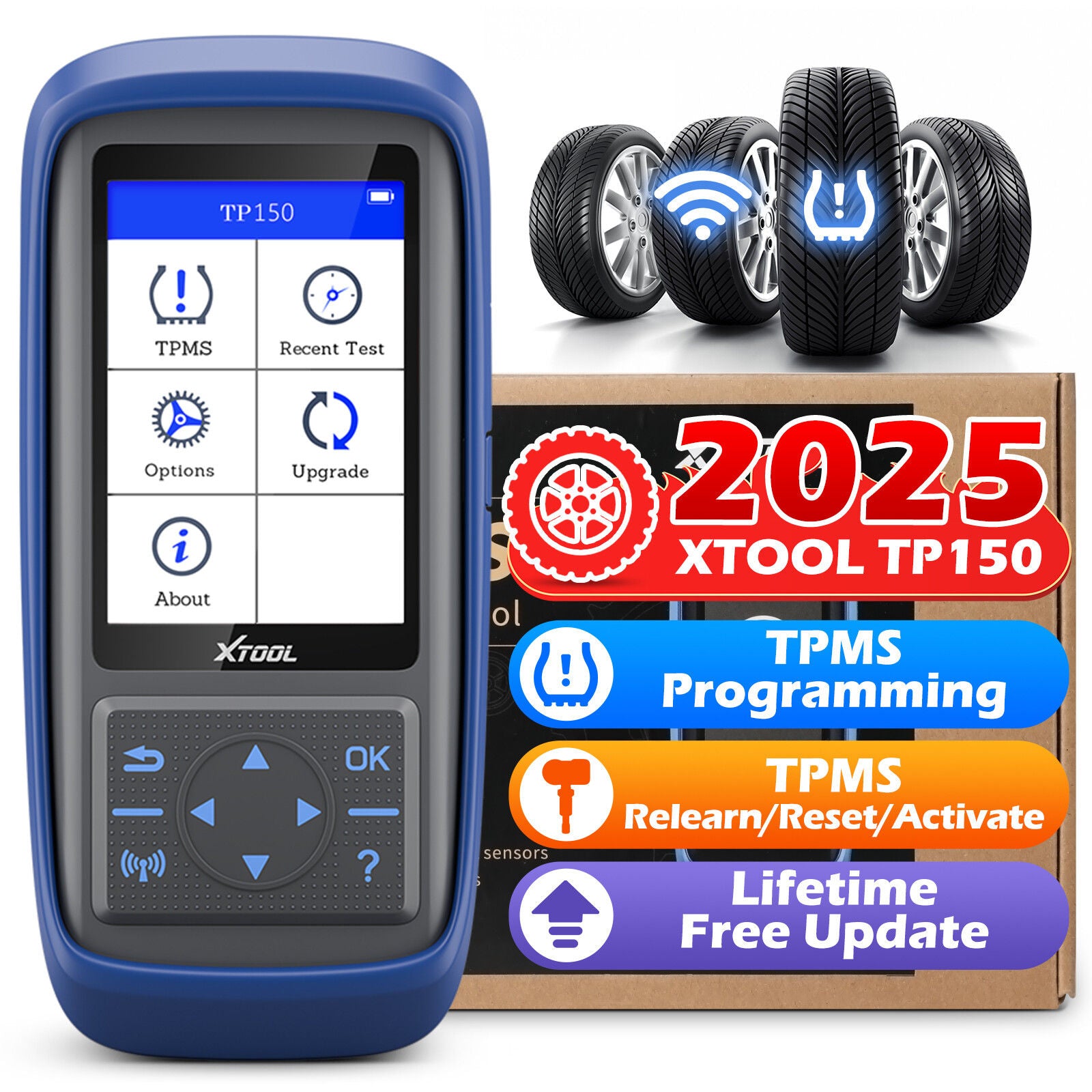 TP150 TPMS Reset Tool 2025 WiFi CAN EOBD OBDII