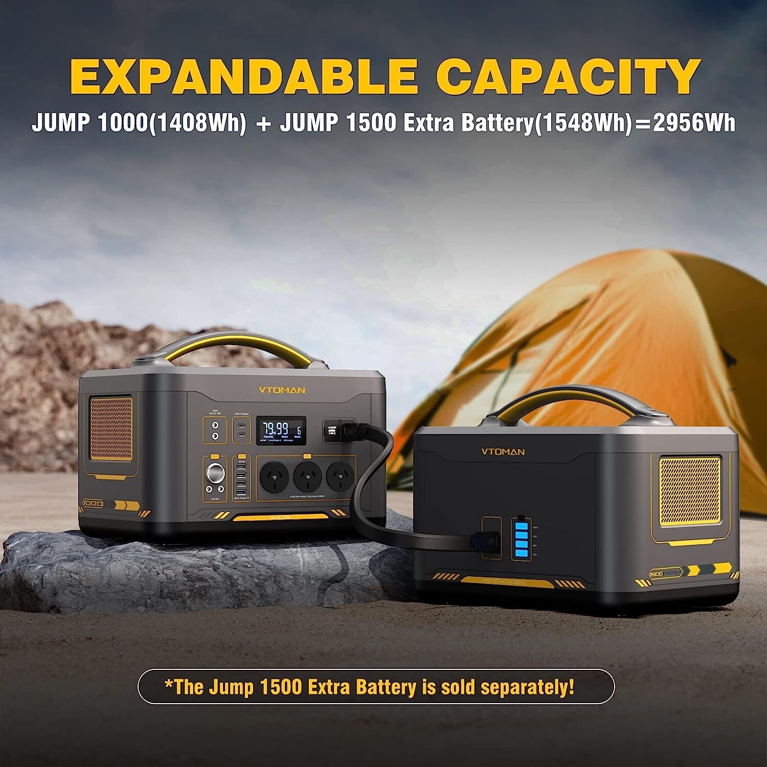 Jump 1000 1000W 1408Wh Power Station + 110W Solar Panel