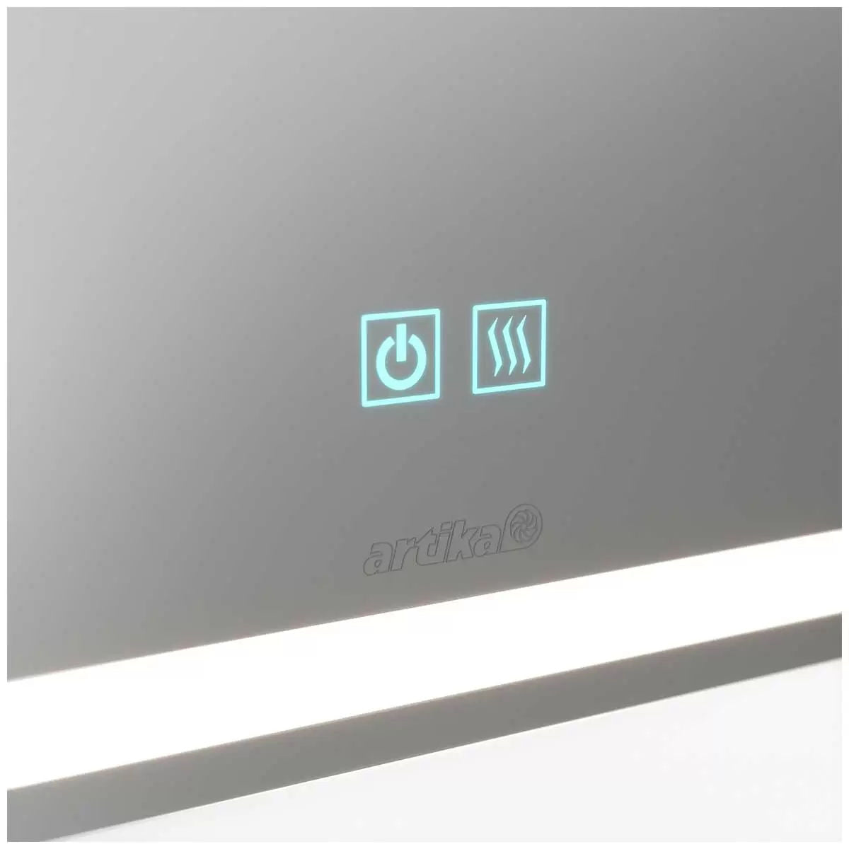 Aurea integrated led plug in wall mirror