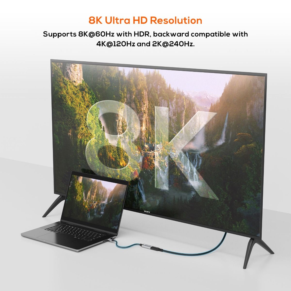 mbeat Tough Link 8K USB-C to HDMI Adapter - Space Grey