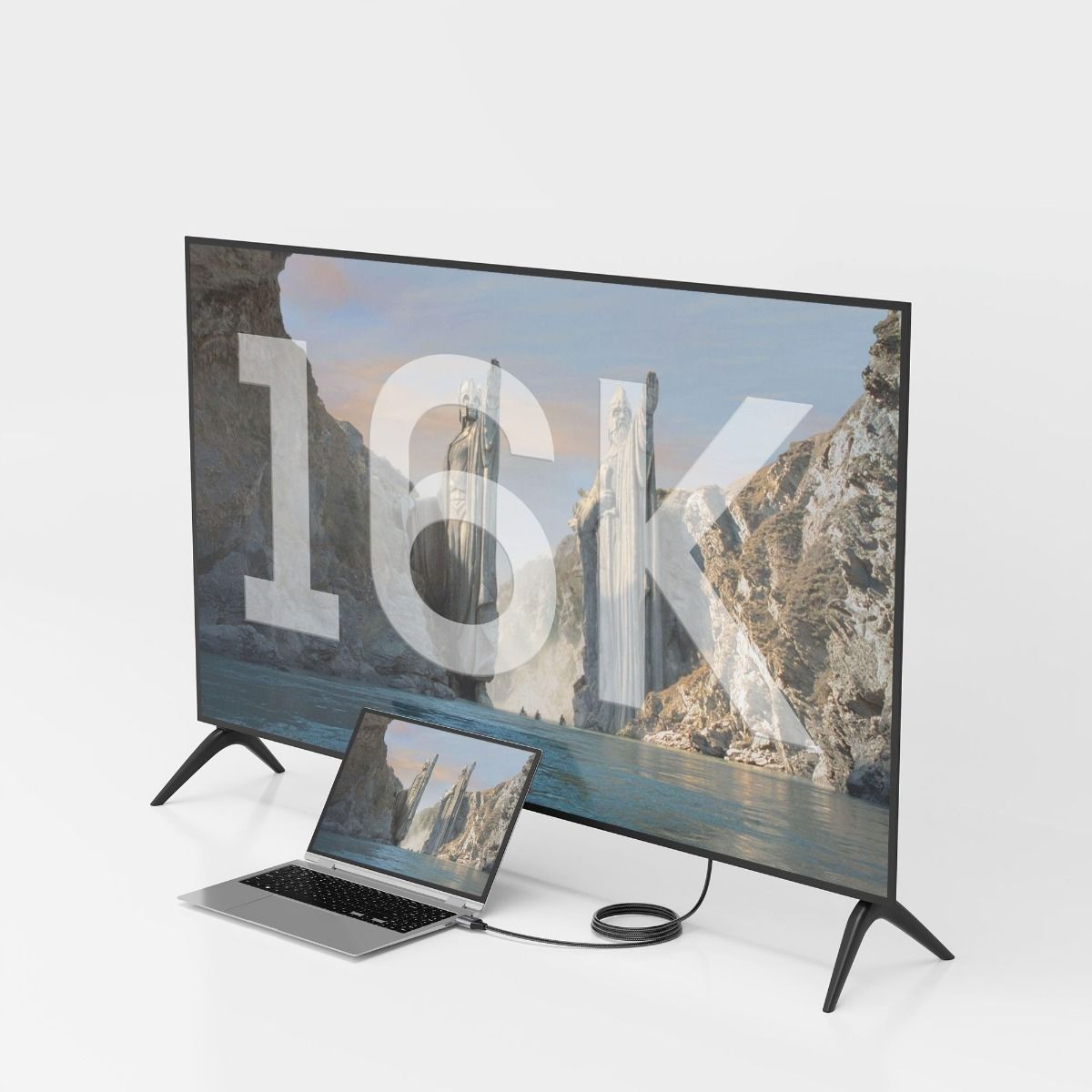 mbeat Tough Link 1.8m 16K DP to DP Cable - Space Grey