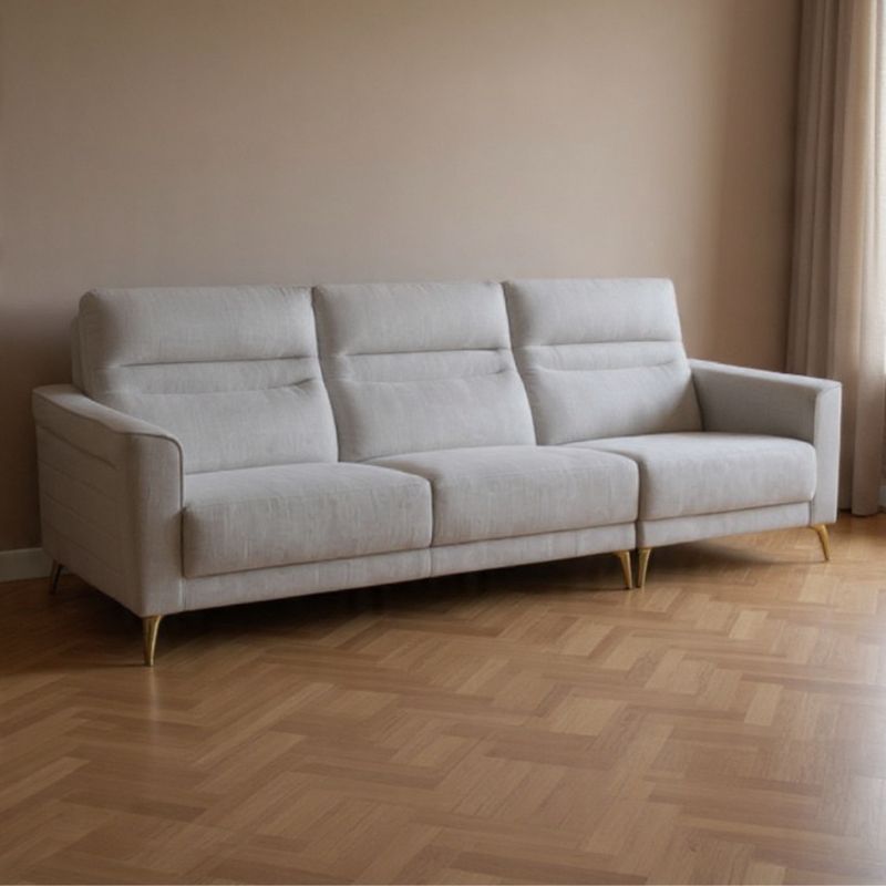 Maddison 3-Seater Fabric Sofa Light Grey