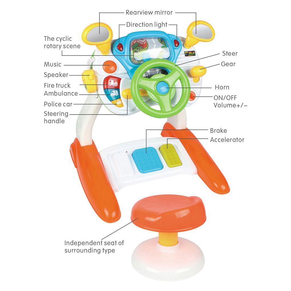 Baby Sensory Play Interactive Driving Simulation with Music and Light