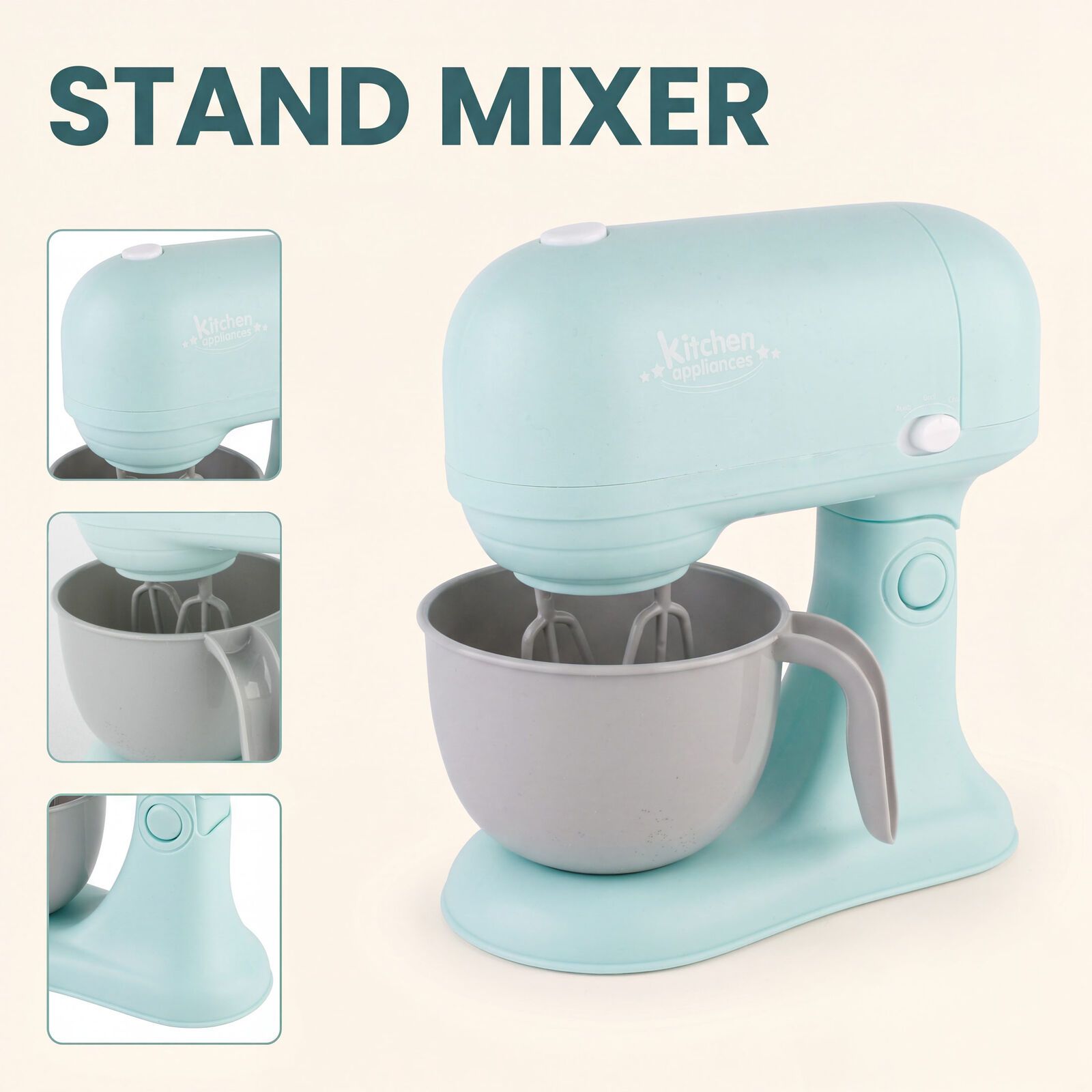 4 Piece Home Appliance Toy Mixer, Washing Machine, Oven & Dishwasher, With Lights & Sound