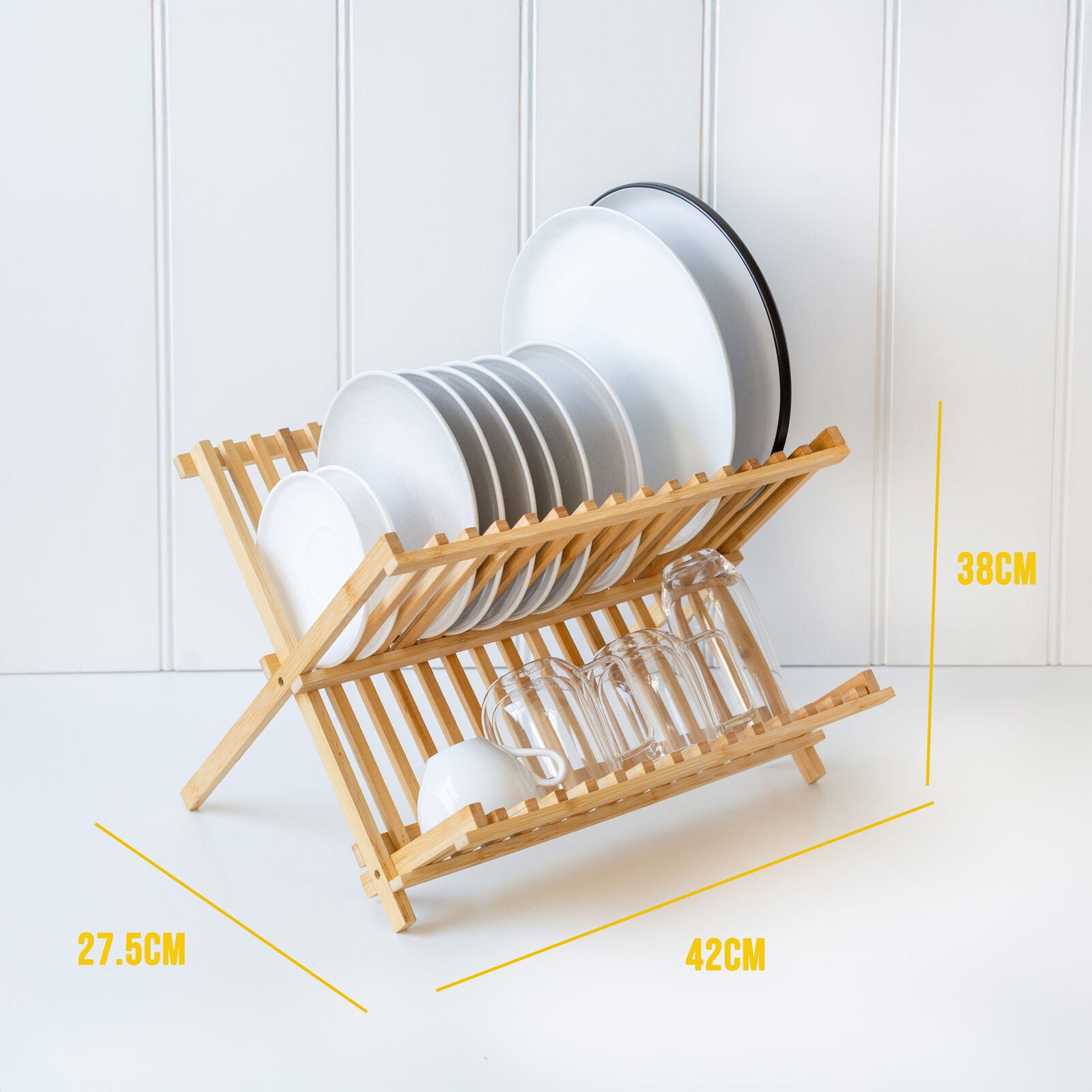2 Tier Bamboo Dish Rack