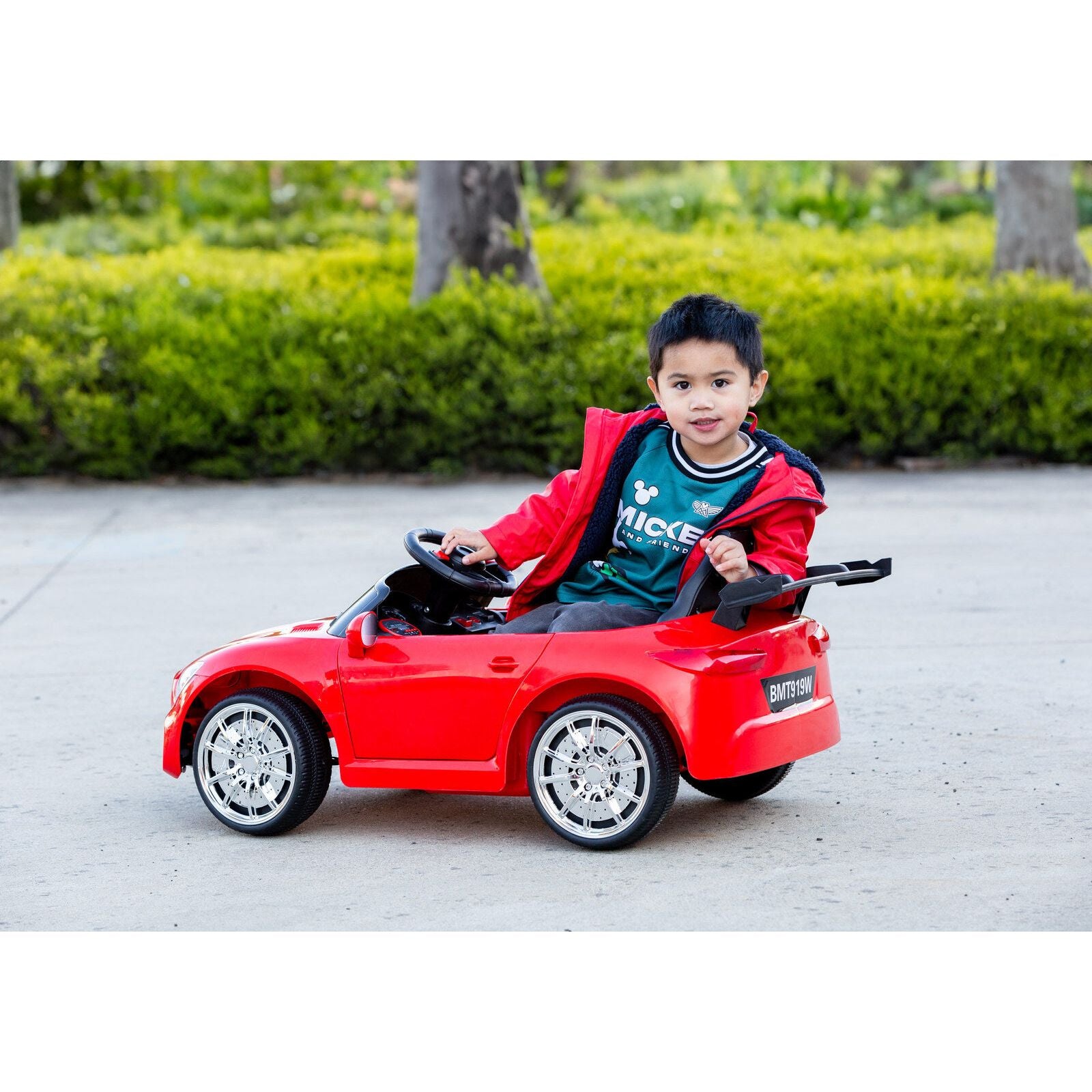 Mercedes-inspired Design Ride-on (Red) Electric Car with Parental Remote Control
