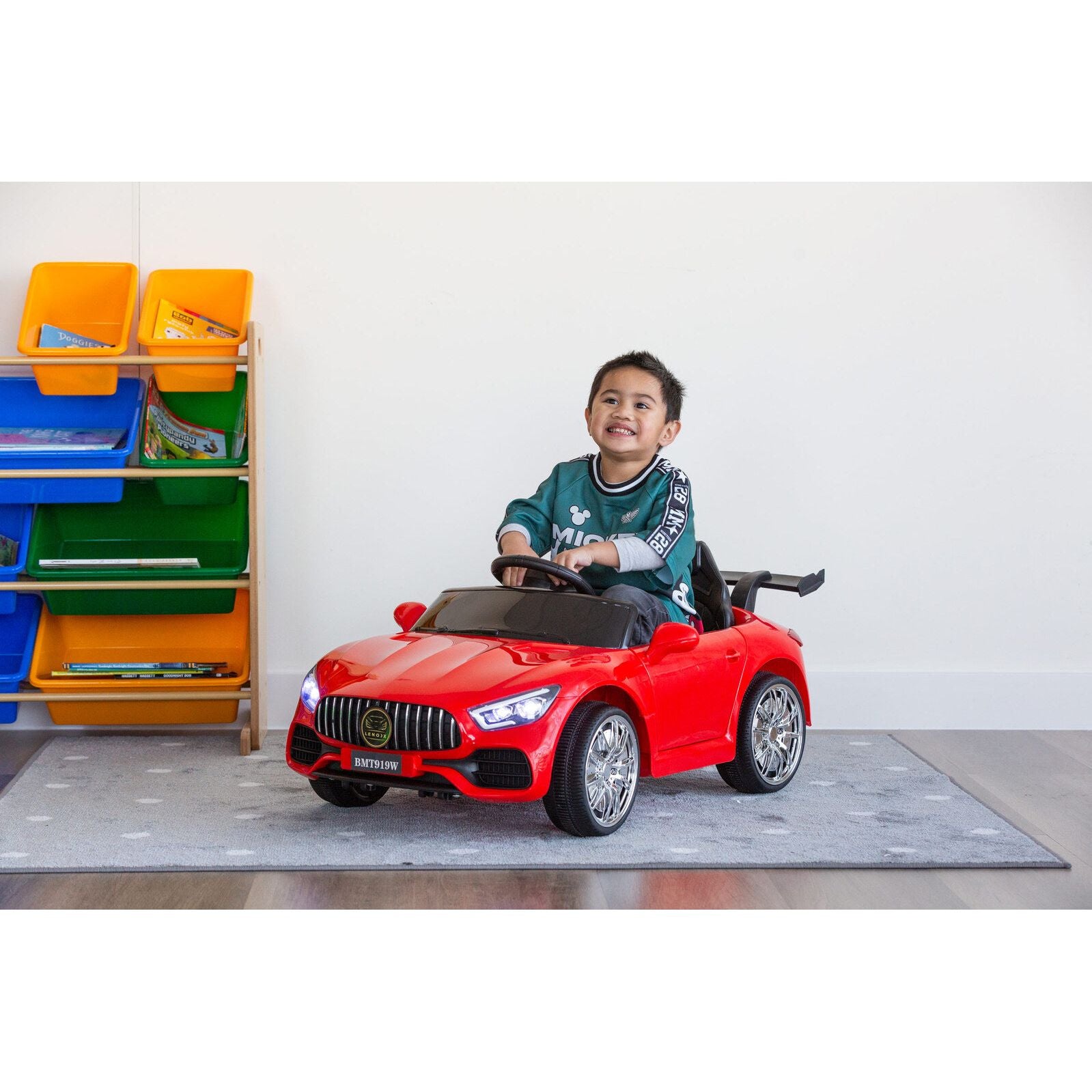 Mercedes-inspired Design Ride-on (Red) Electric Car with Parental Remote Control