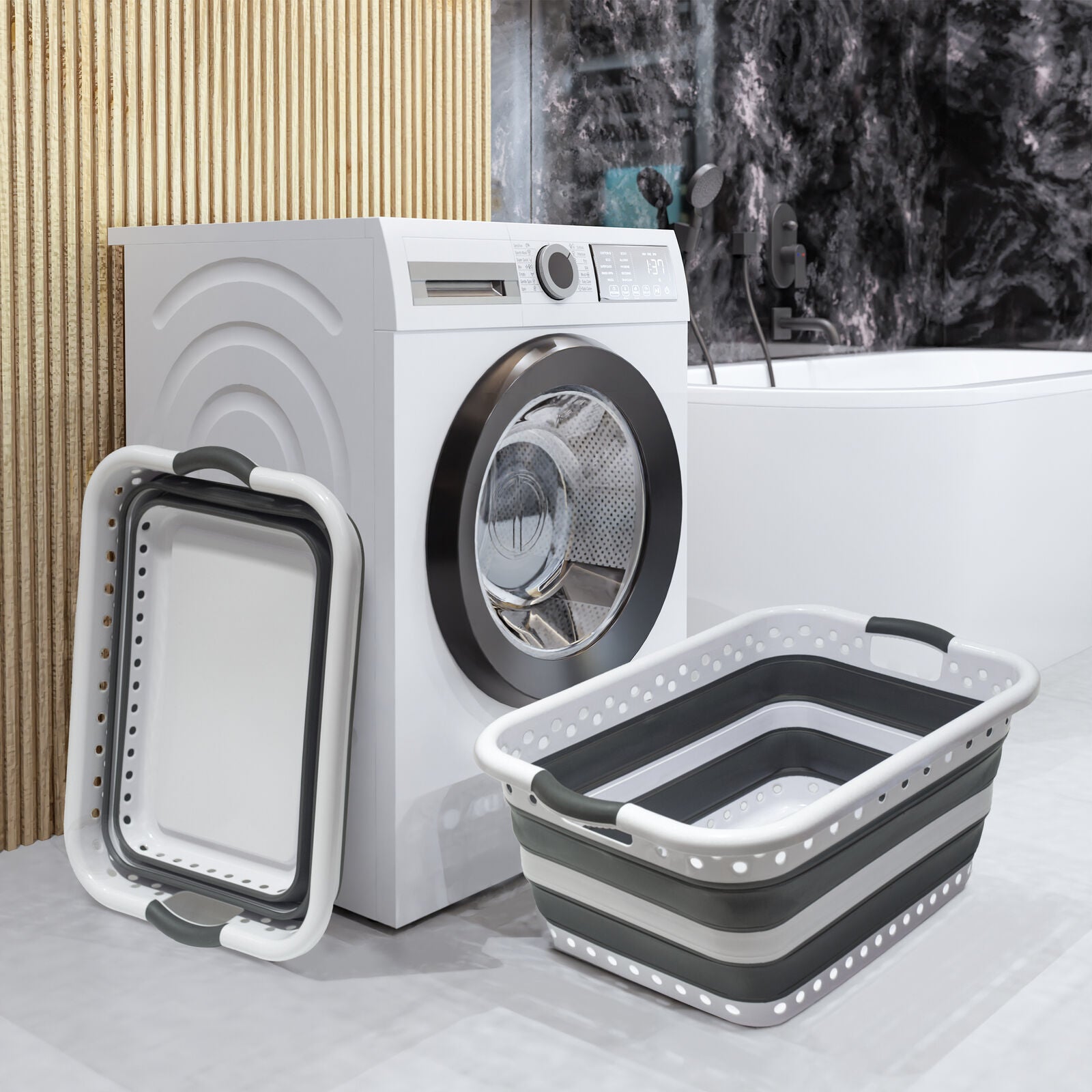 45L Space-Saving Laundry Basket – Collapsible Hamper for Dorms, RVs, Homes & Garages