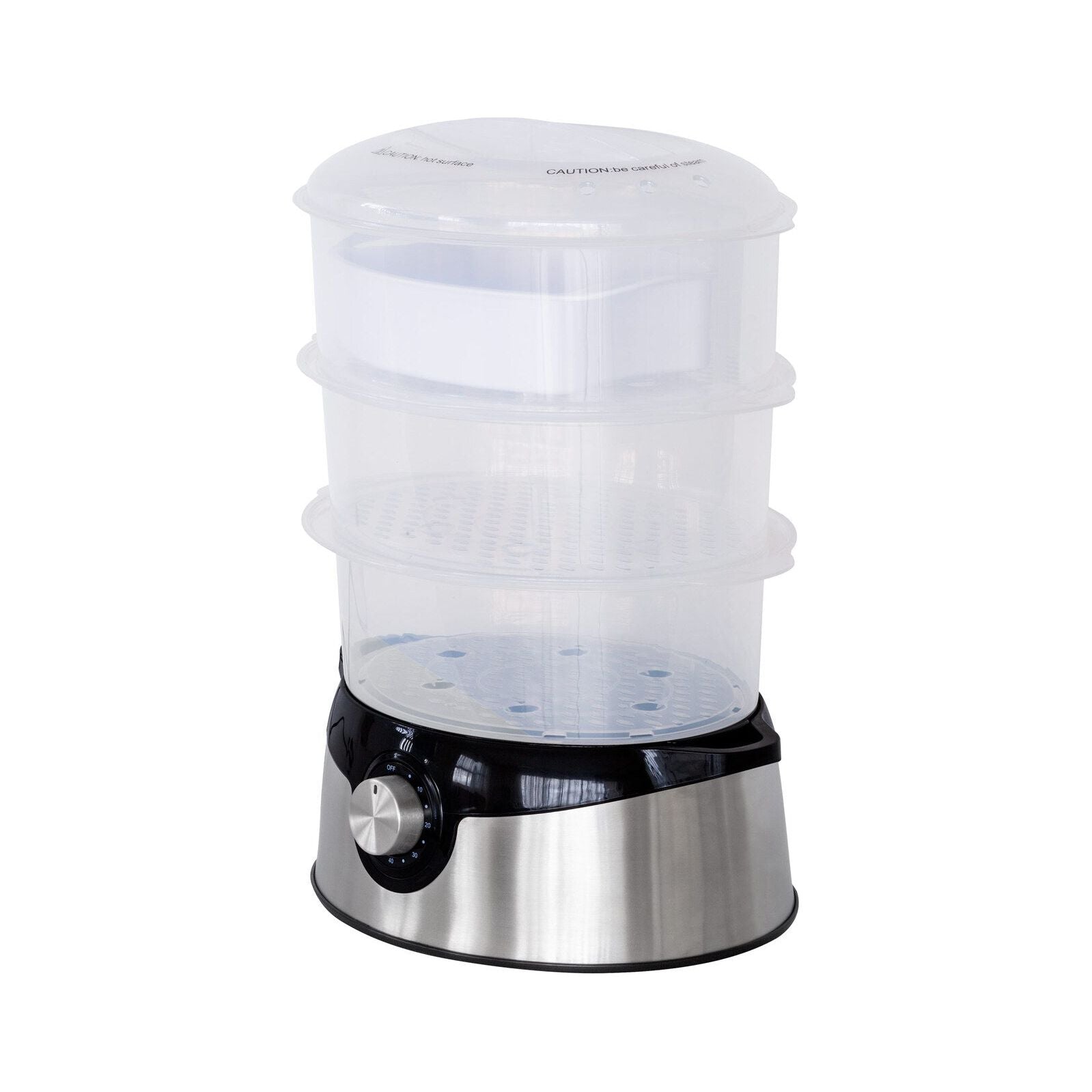 3 Tier Food Steamer with Stainless Steel Base