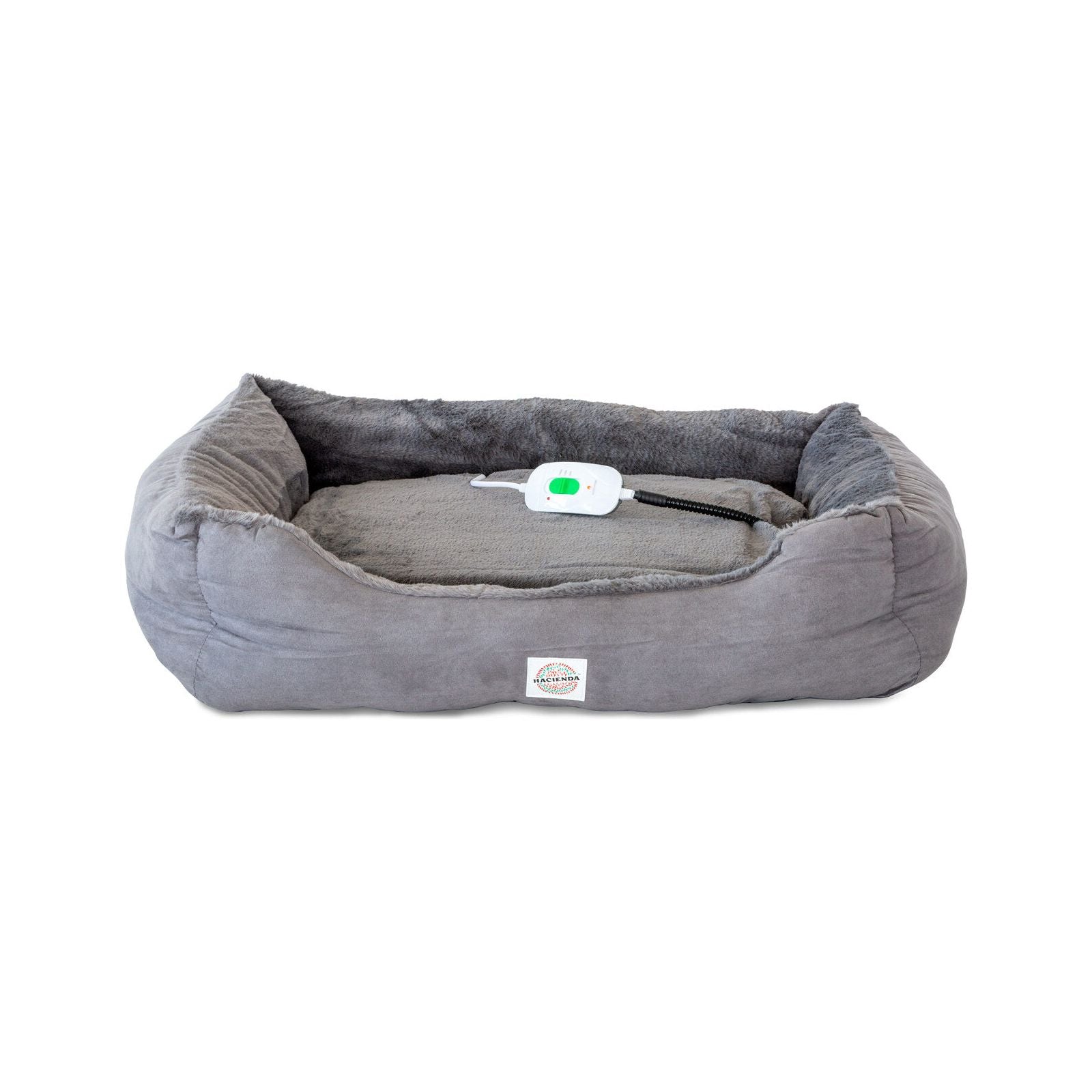 Easy to Clean Electric Heated Rabbit Faux Fur Covering Pet Bed - Medium