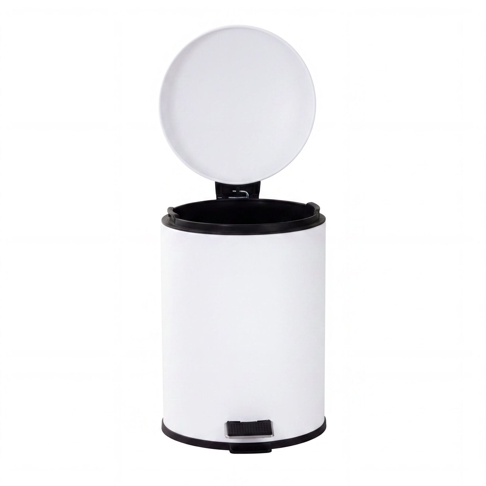 6L Compact Pedal Bin with Stainless Steel and Plastic Construction