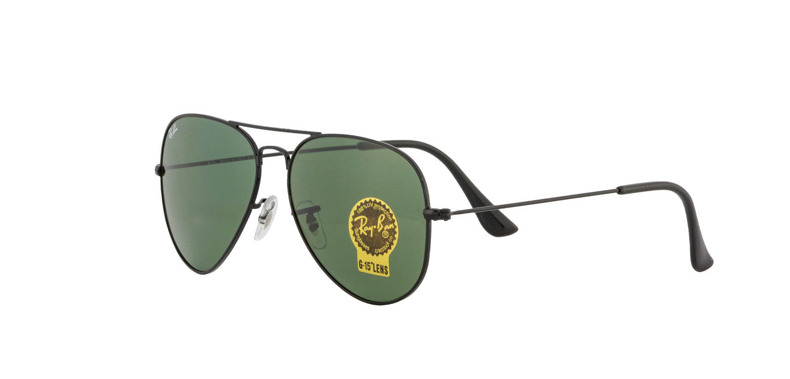 Aviator Classic Sunglasses in Black and Green