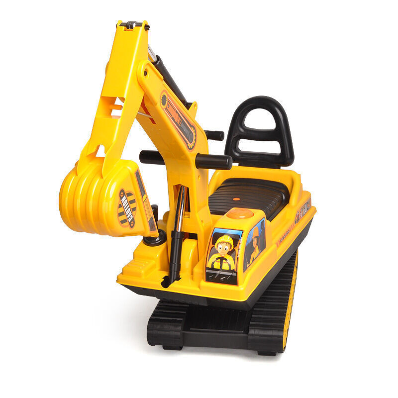 Ride-on Children's Excavator w/ Sturdy Track and Dual Operation Levers to Scoop