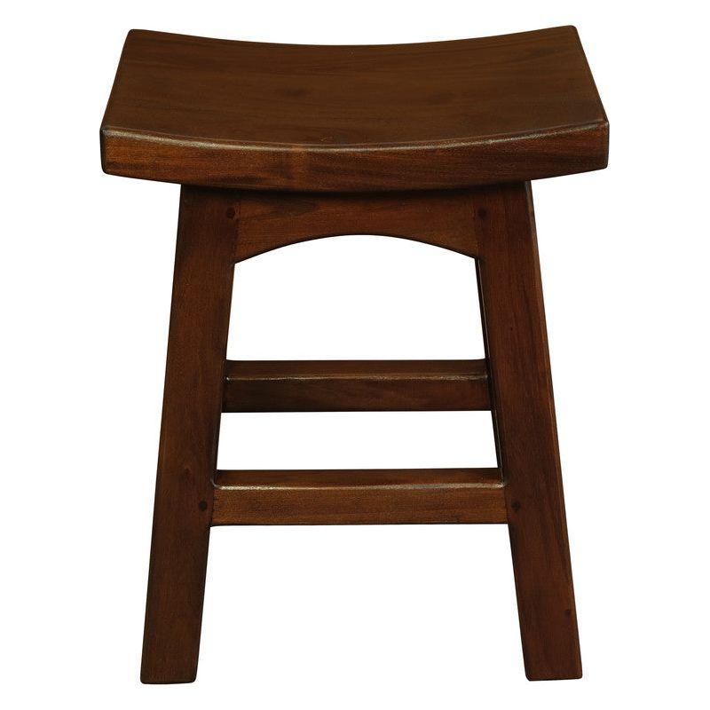 Tokyo Solid Mahogan Timber Footstool (Mahogany)