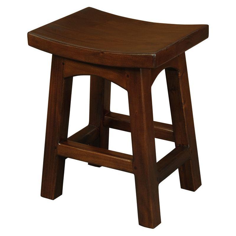 Tokyo Solid Mahogan Timber Footstool (Mahogany)