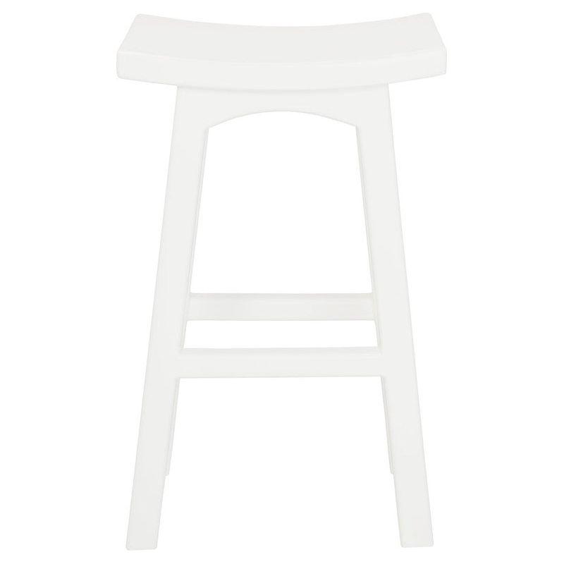 Tokyo Solid Mahogany Timber Barstool (White)