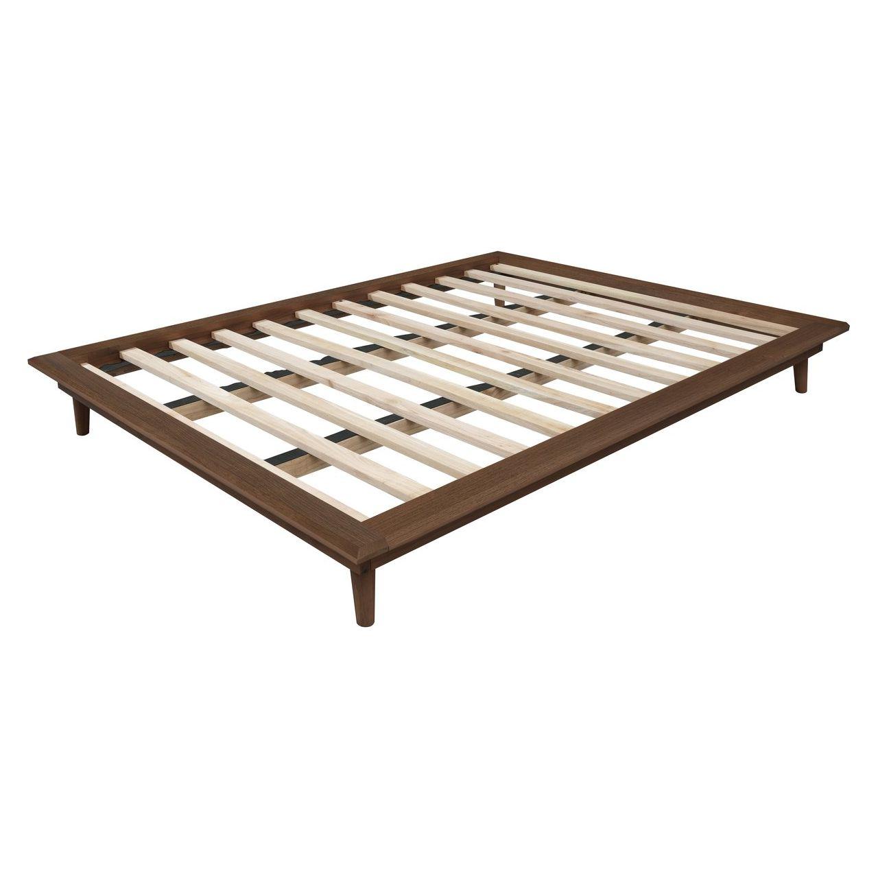 Gatsby Queen Size Platform Bed Base (Walnut)