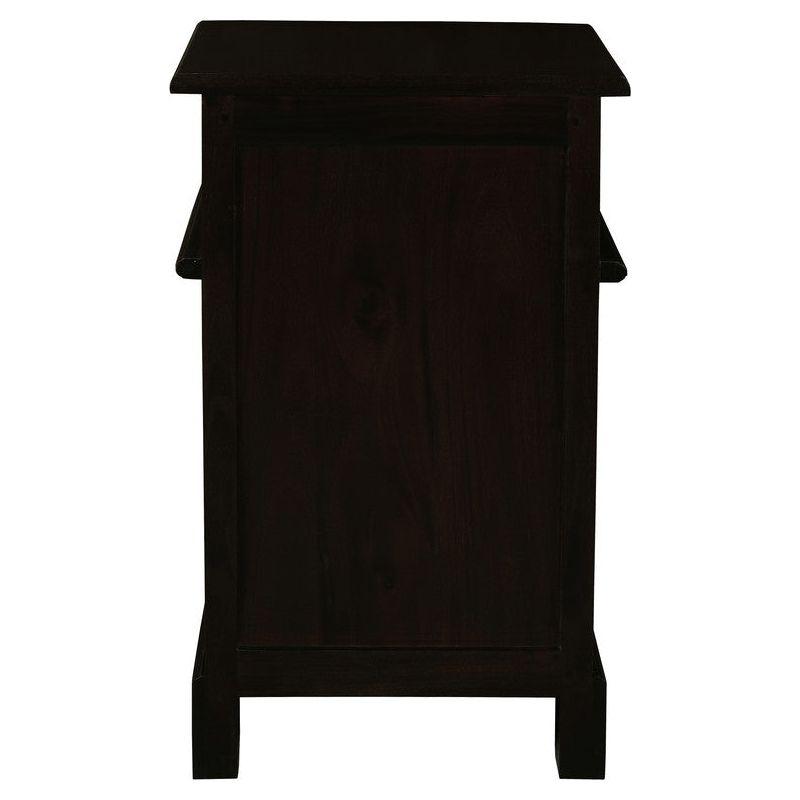Tasmania 1 Solid Door 1 Drawer Bedside (Chocolate)