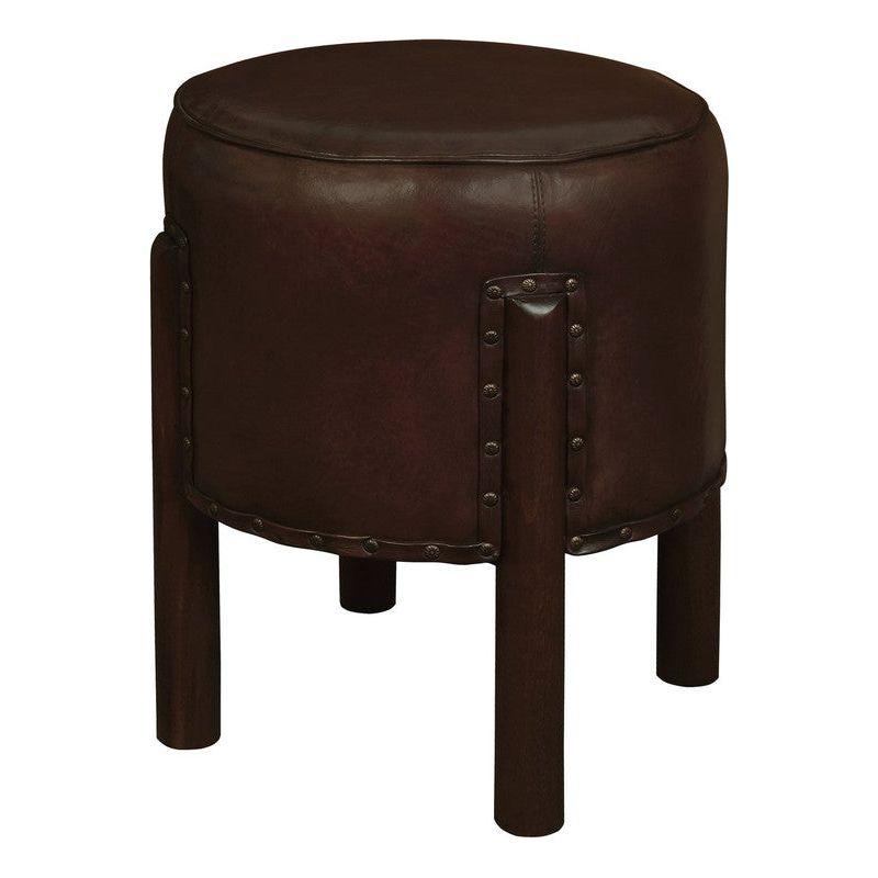 Heritage Genuine Goat Leather Ottoman/Footstool