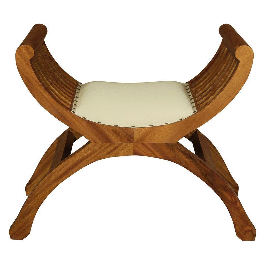 Sloan Single Seater Upholstered Stool (Light Pecan)