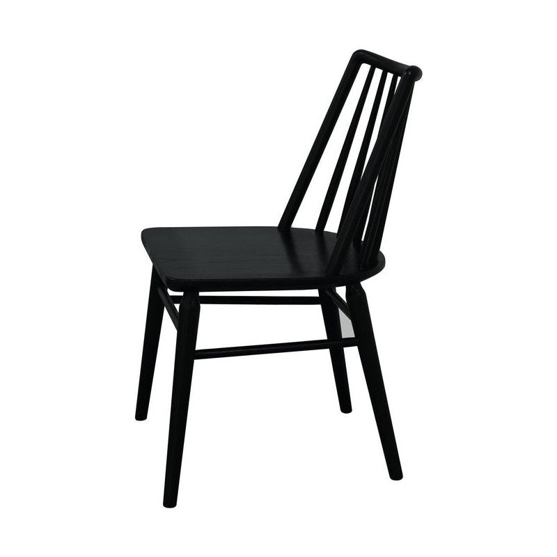 Riviera Solid Oak Dining Chair - Set of 2 (Black)
