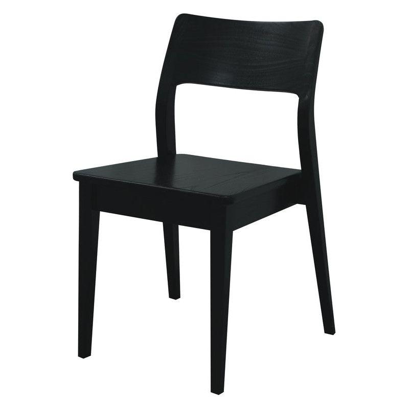 Providence Solid Oak Dining Chair - Set of 2 (Black)