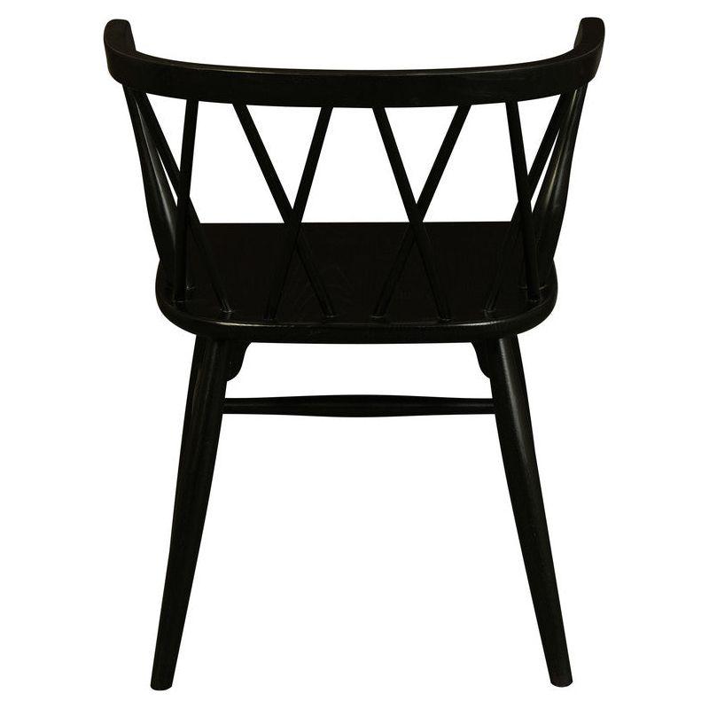 Sierra Cross Back Oak Chair - Set of 2 (Black)