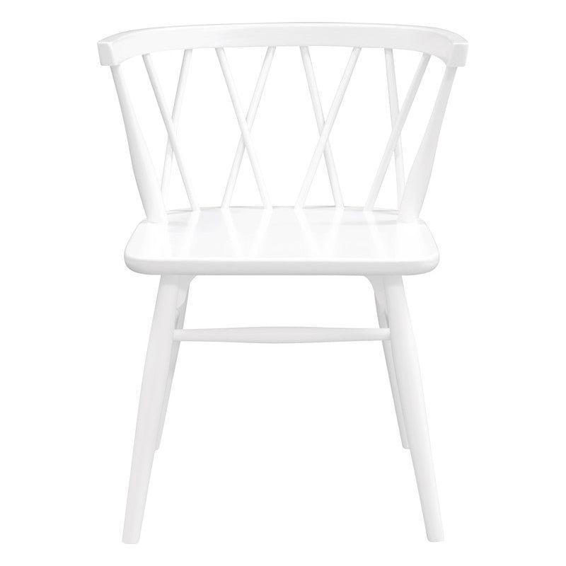 Sierra Cross Back Oak Chair - Set of 2 (White)