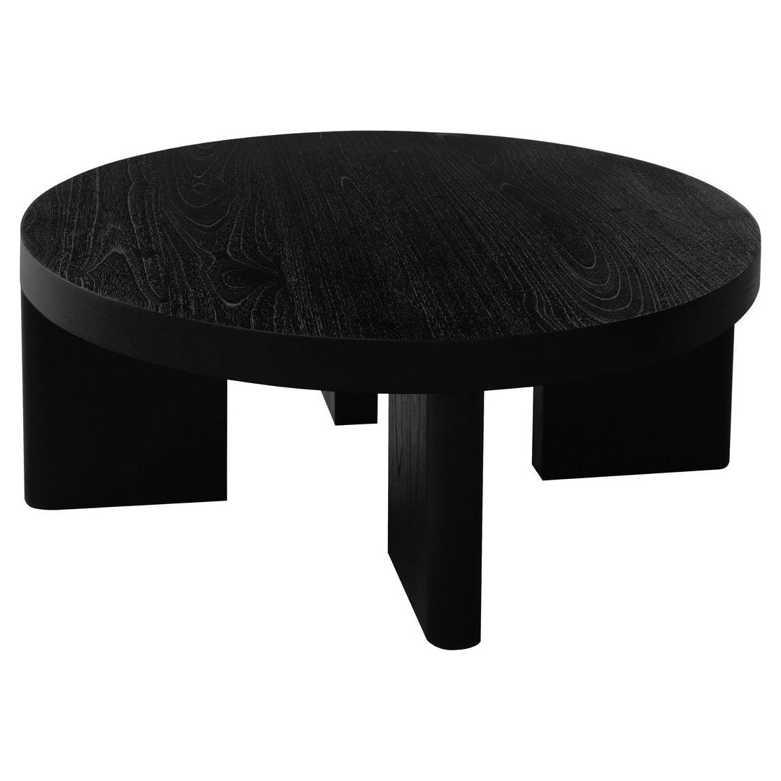 Apollo Round Solid Mindi Timber Coffe Table (Black)