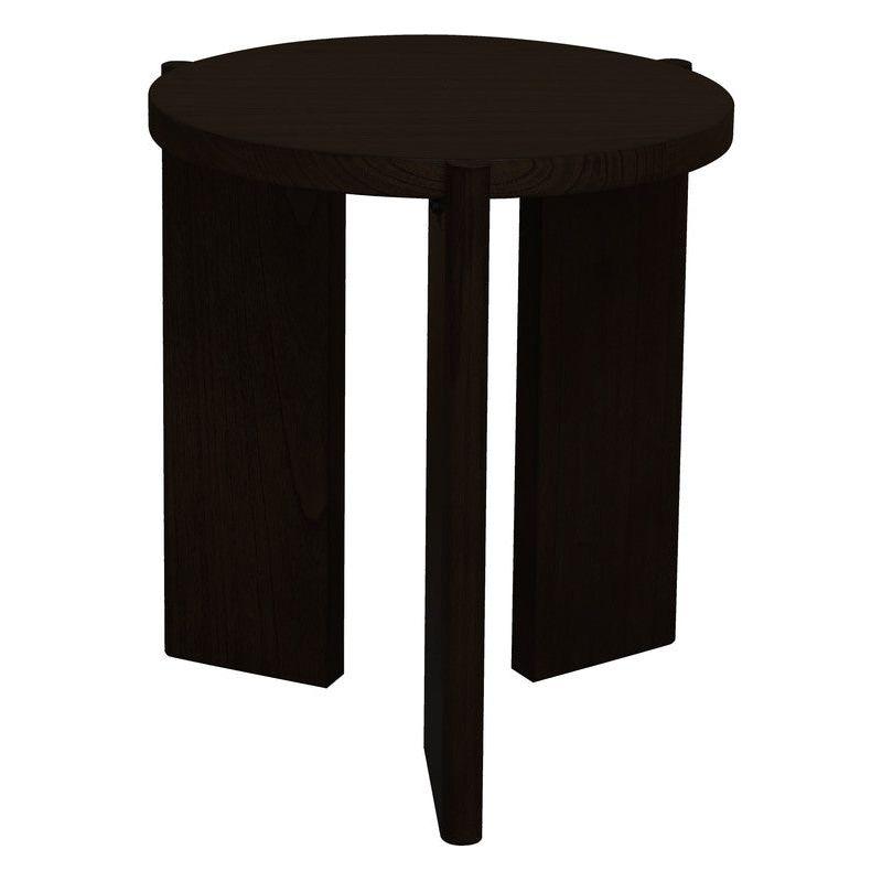 Apollo Round Solid Timber Side Table (Black)