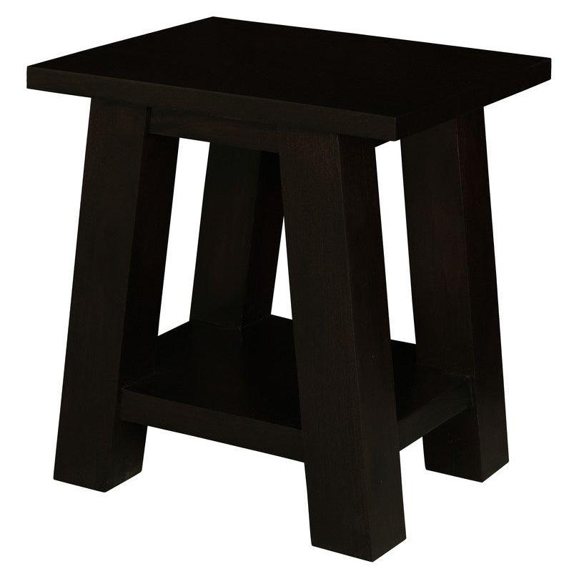 Tokyo Solid Mahogany Timber Lamp Table (Chocolate)