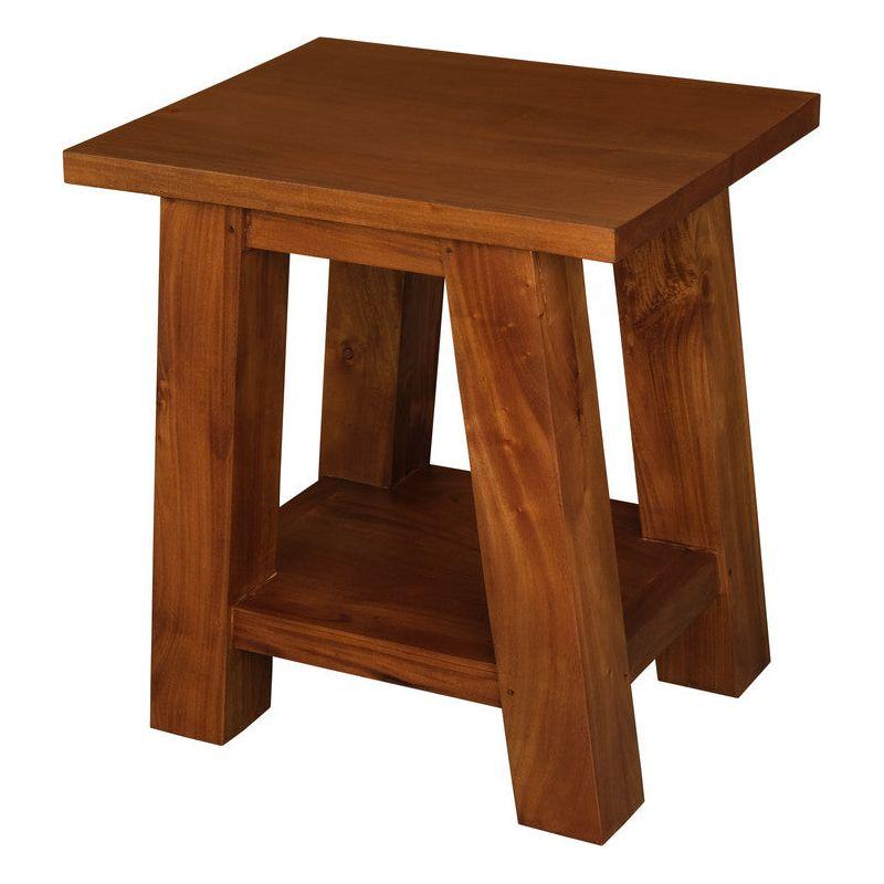 Tokyo Solid Mahogany Timber Lamp Table (Light Pecan)