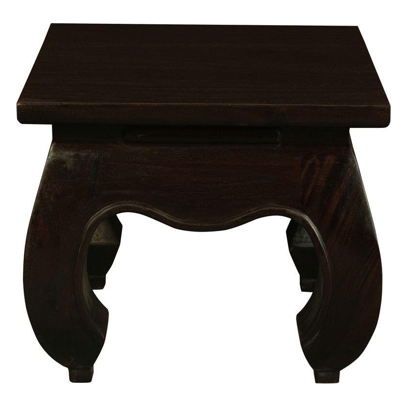 Dynasty Solid Mahogany Timber Lamp Table (Chocolate)