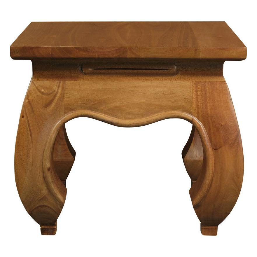 Dynasty Solid Mahogany Timber Lamp Table (Light Pecan)