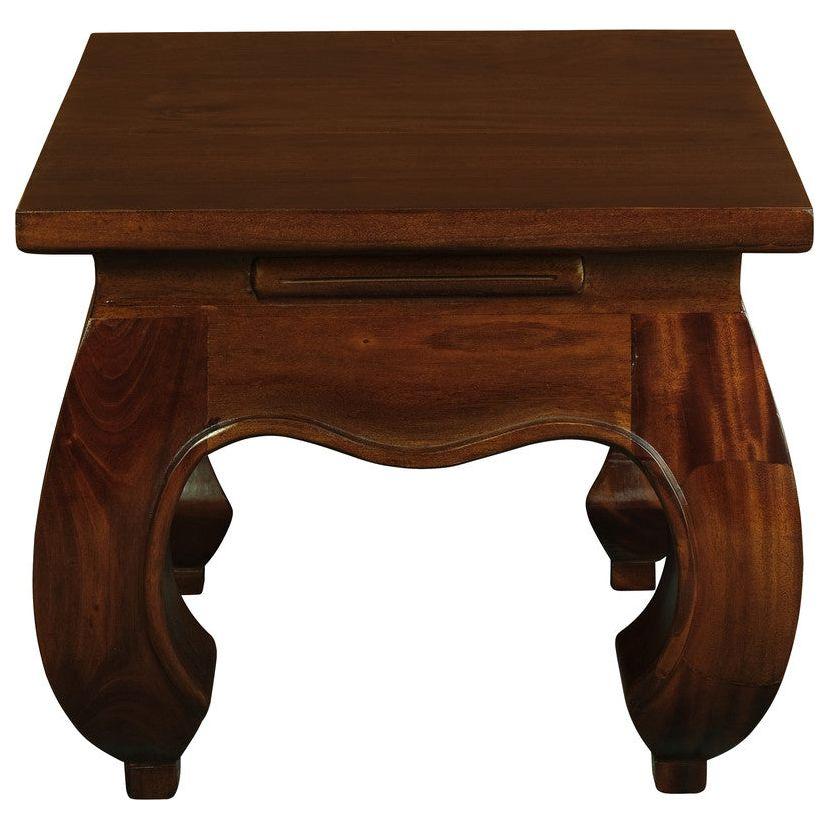 Dynasty Solid Mahogany Timber Lamp Table (Mahogany)